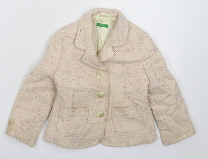 United Colors of Benetton Girls Beige   Jacket Blazer Size 2-3 Years