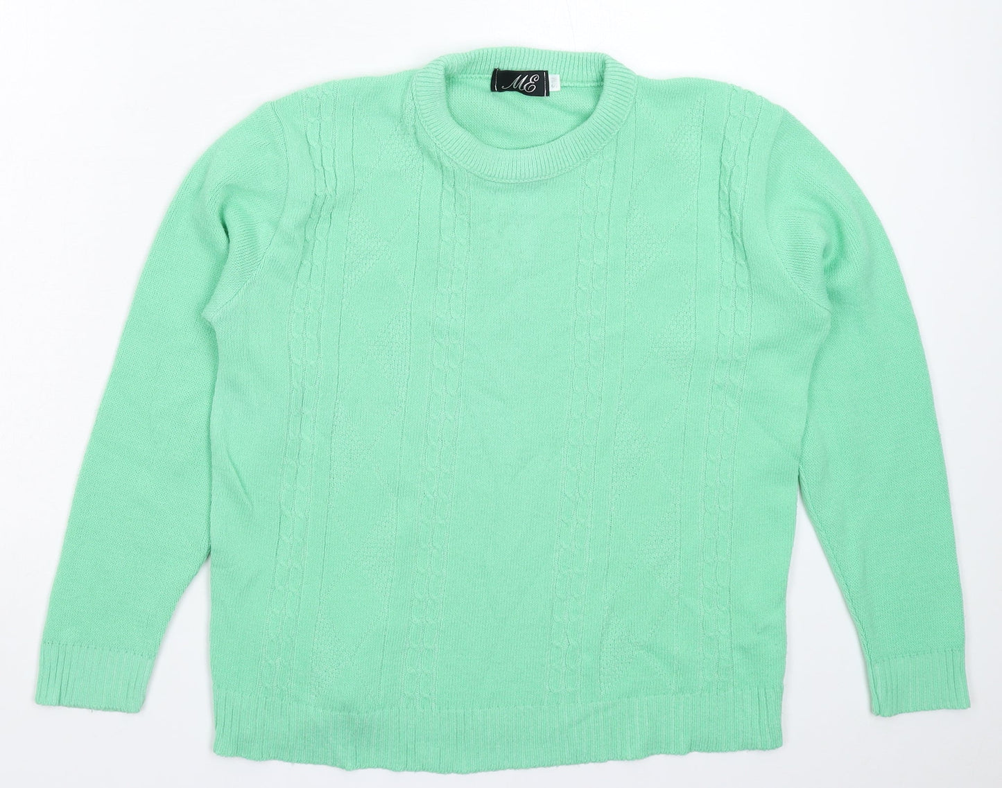 Womens UK Size M ME Green Pullover Jumper