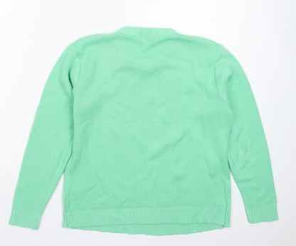 Womens UK Size M ME Green Pullover Jumper