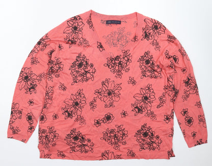 Womens UK Size L Marks and Spencer Red Pullover Jumper