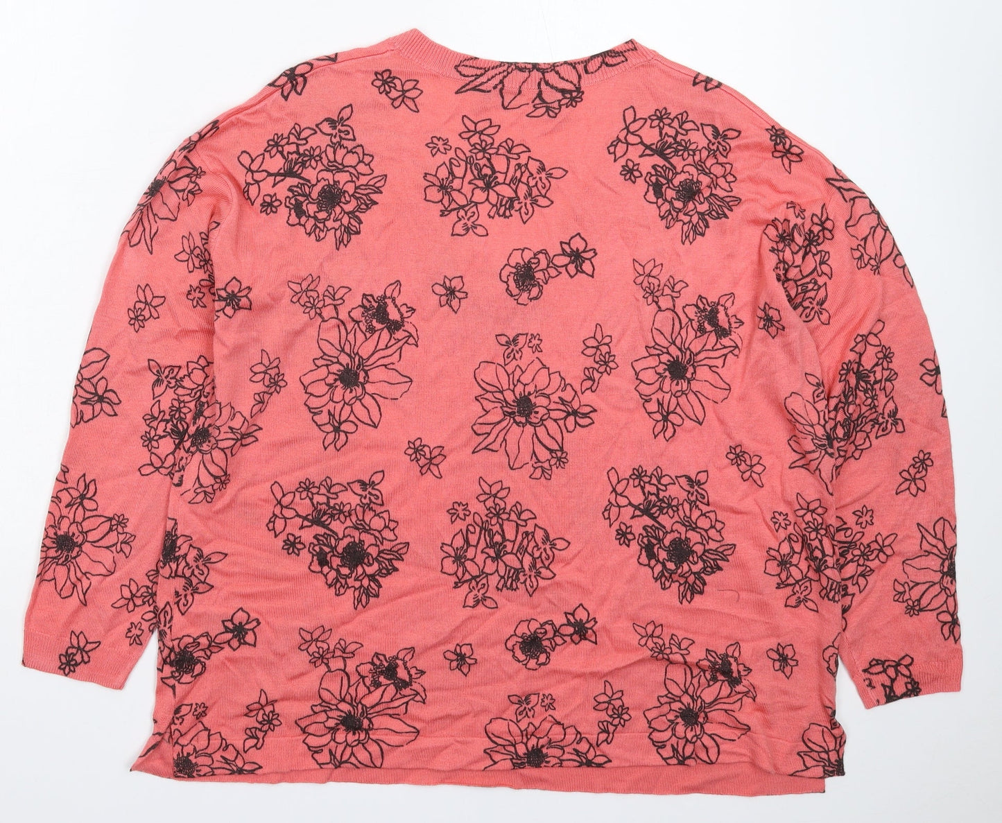Womens UK Size L Marks and Spencer Red Pullover Jumper