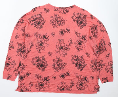 Womens UK Size L Marks and Spencer Red Pullover Jumper