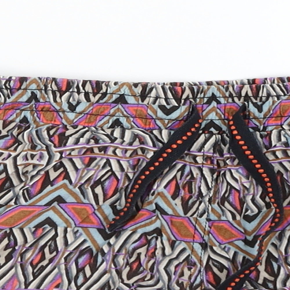 Denim Co Womens Black Geometric  Hot Pants Shorts Size 12