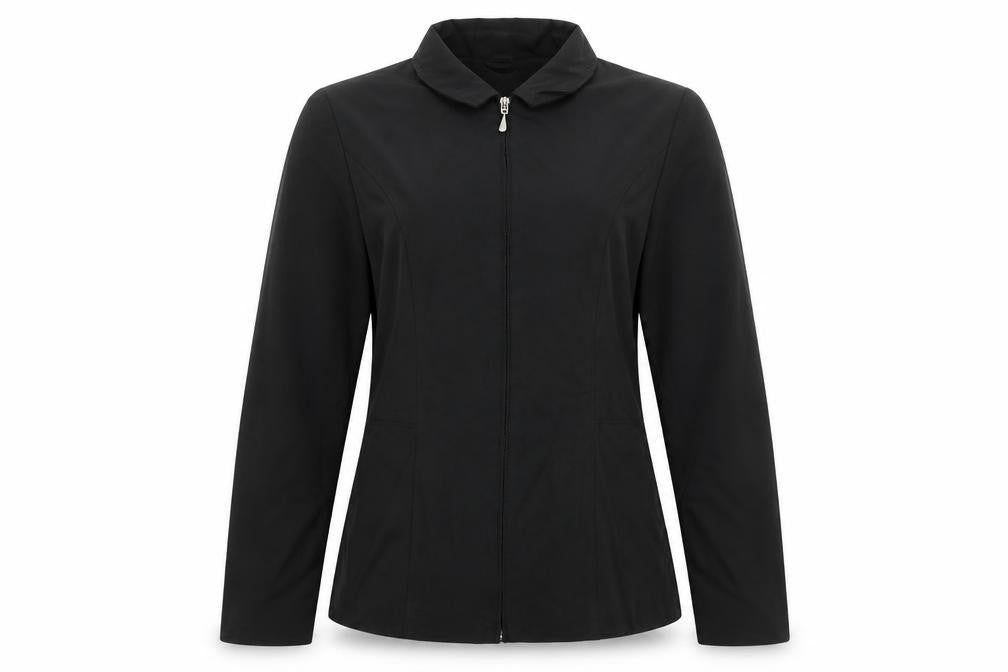 Womens UK Size 12 OPUS Black Full Zip Jumper
