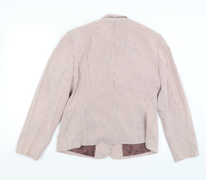 Gerry Weber Womens Pink Striped  Jacket Blazer Size 14