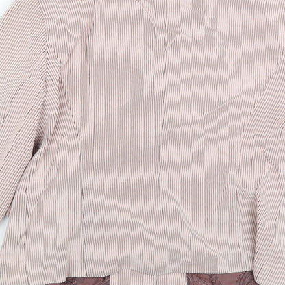 Gerry Weber Womens Pink Striped  Jacket Blazer Size 14
