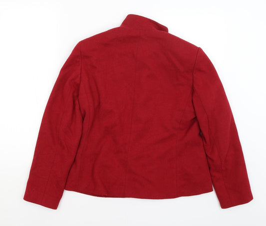 M&S Womens Red   Jacket Blazer Size 12
