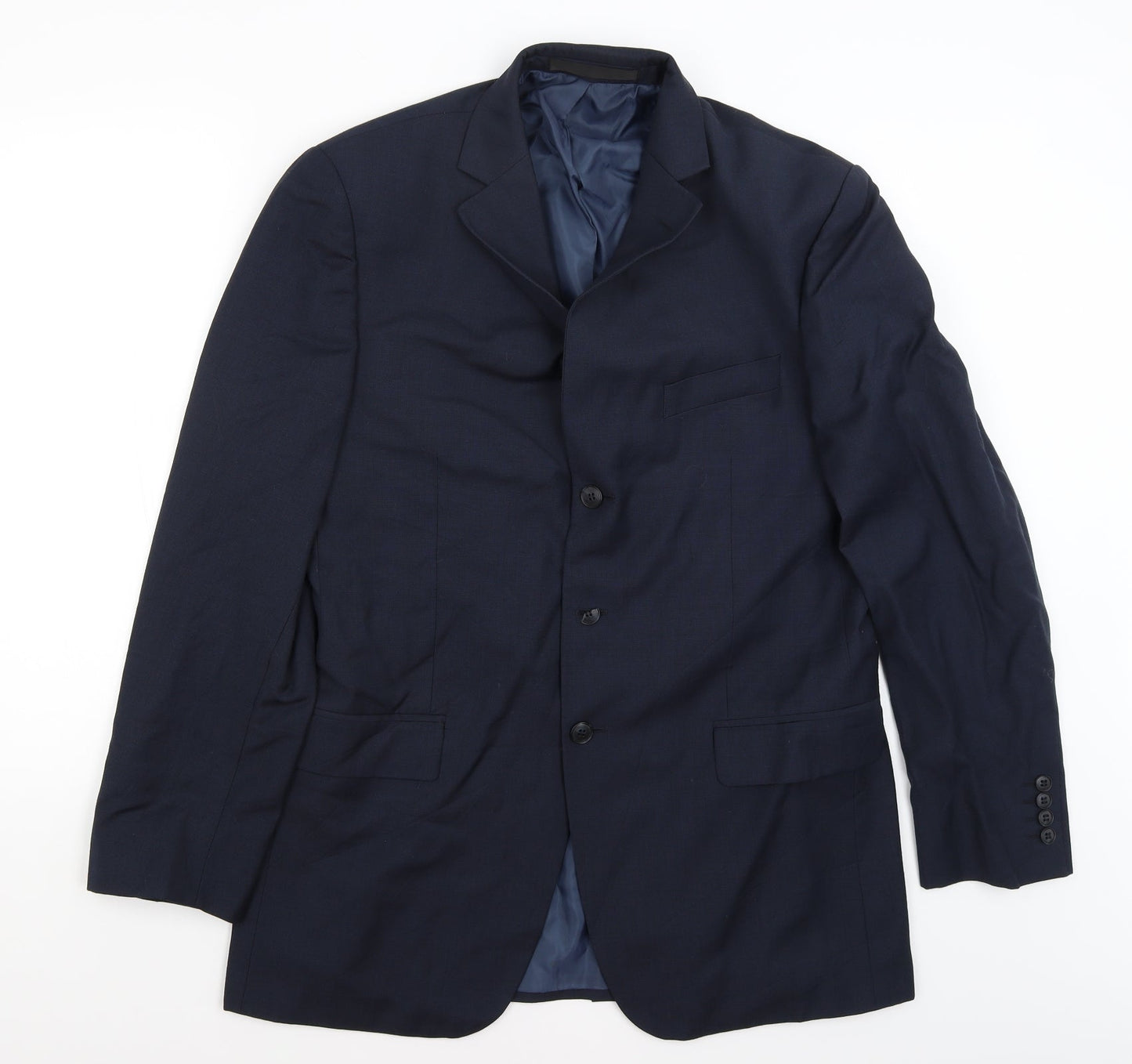 Mens UK Size L M&S Regular Blue Suit Jacket