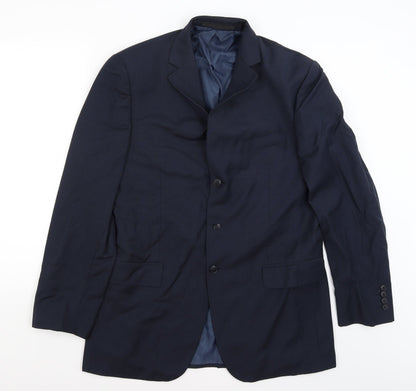 Mens UK Size L M&S Regular Blue Suit Jacket