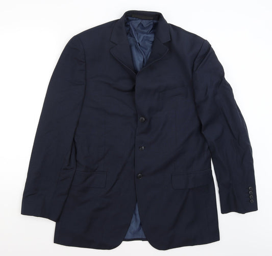 Mens UK Size L M&S Regular Blue Suit Jacket