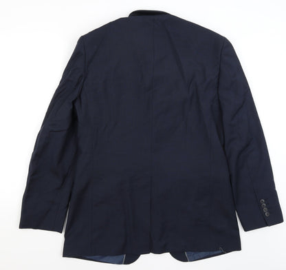 Mens UK Size L M&S Regular Blue Suit Jacket