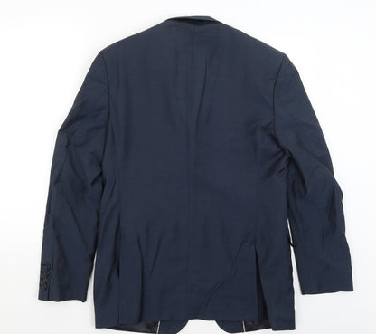 Mens UK Size L Impressions Regular Blue Suit Jacket
