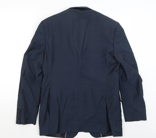 Mens UK Size L Impressions Regular Blue Suit Jacket
