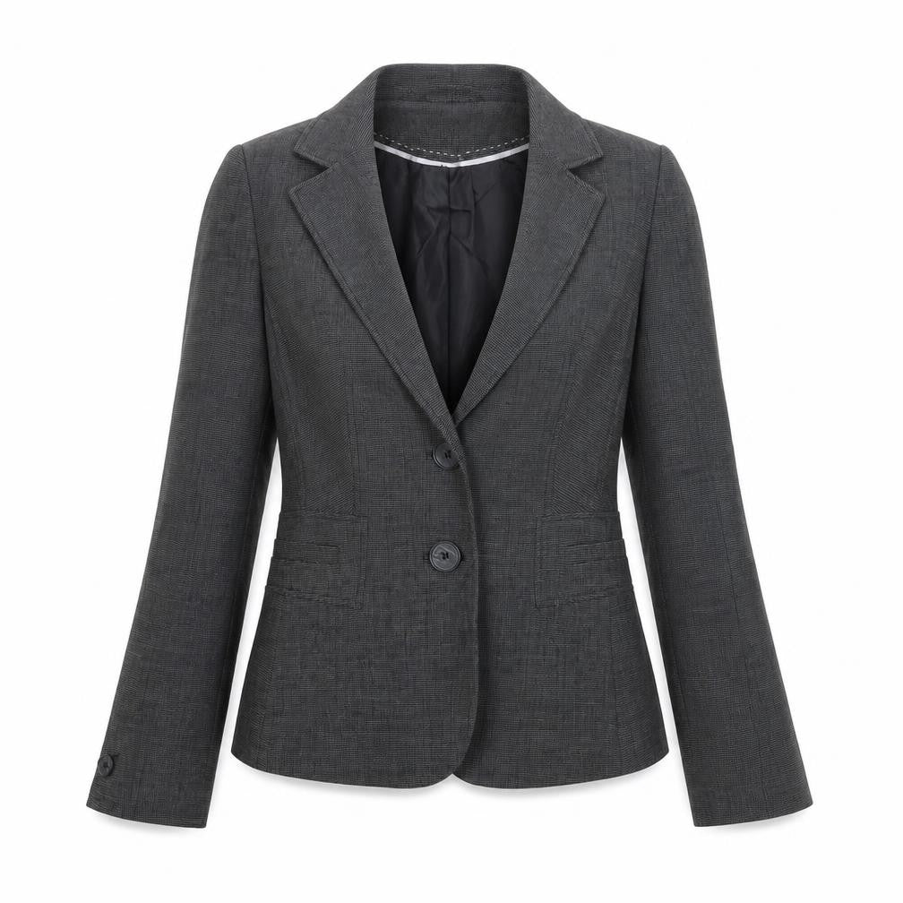 Womens UK Size 10 Papaya Regular Grey Blazer