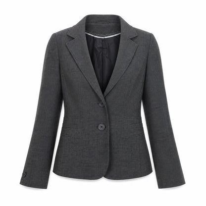 Womens UK Size 10 Papaya Regular Grey Blazer
