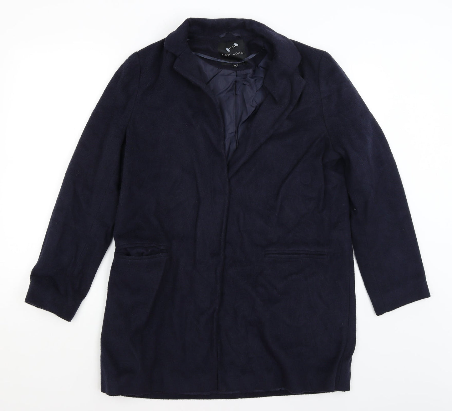 Womens UK Size 12 New Look Blue Overcoat