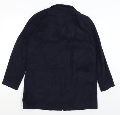 Womens UK Size 12 New Look Blue Overcoat