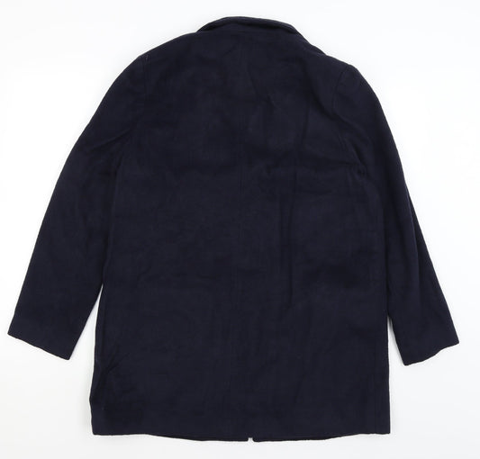 Womens UK Size 12 New Look Blue Overcoat