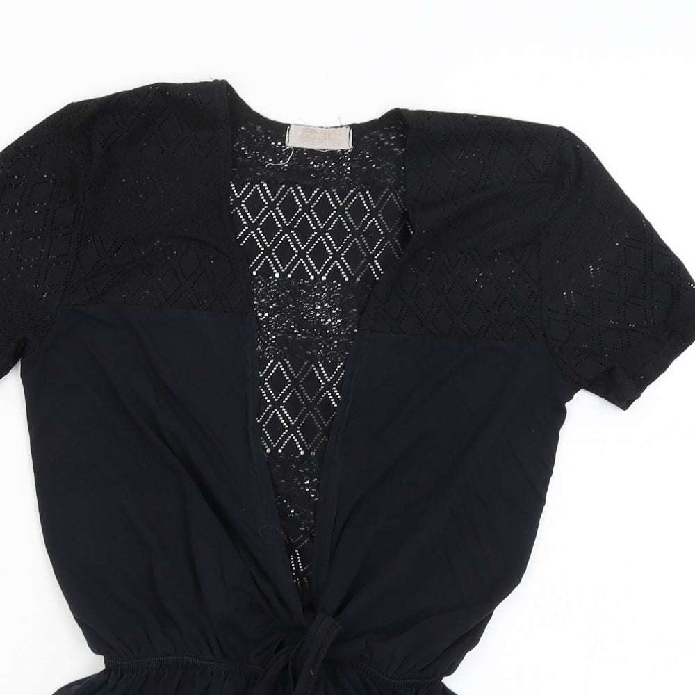 Womens UK Size S Preworn One-Piece Black Romper