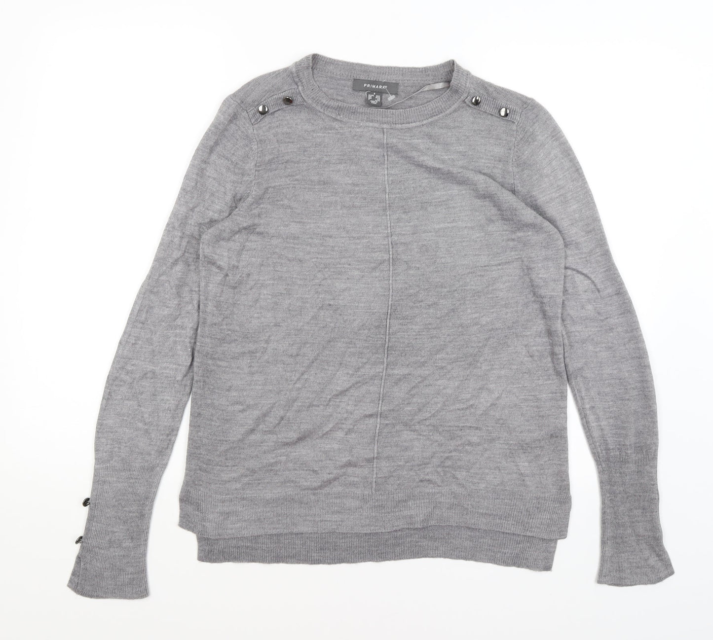 Primark Womens Grey   Pullover Jumper Size S