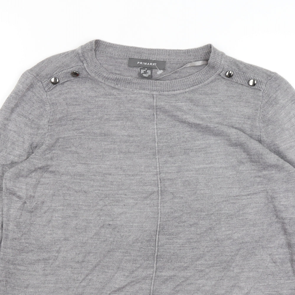 Primark Womens Grey   Pullover Jumper Size S