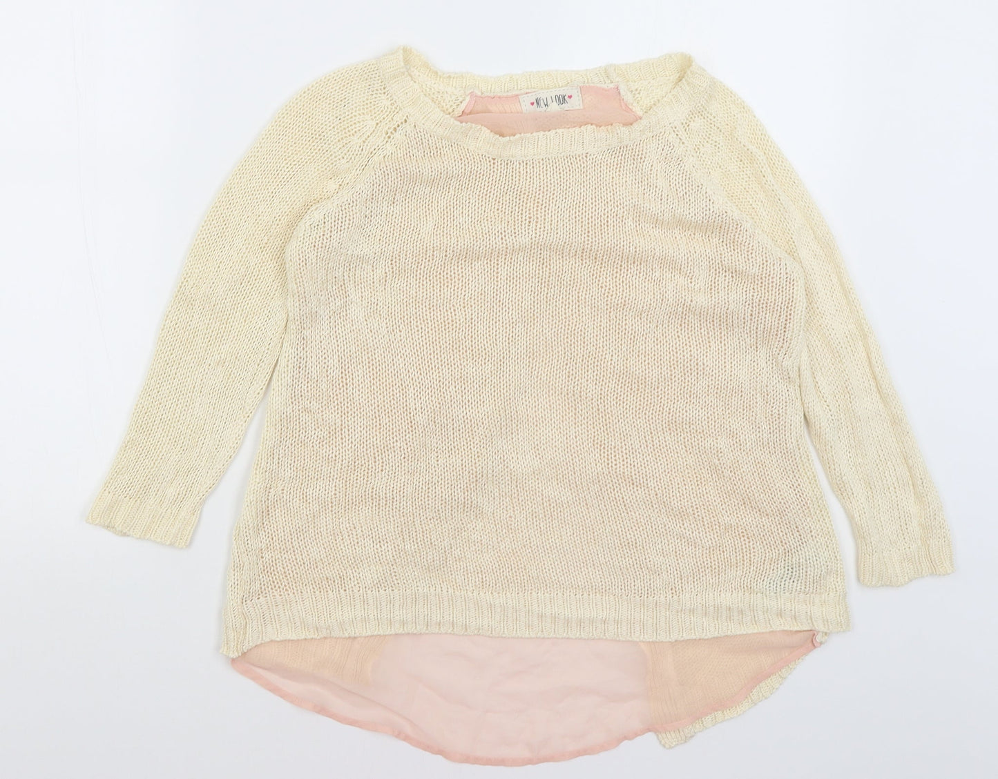 Womens UK Size 8 New Look Ivory Pullover Jumper