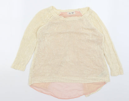 Womens UK Size 8 New Look Ivory Pullover Jumper