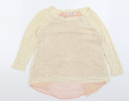 Womens UK Size 8 New Look Ivory Pullover Jumper