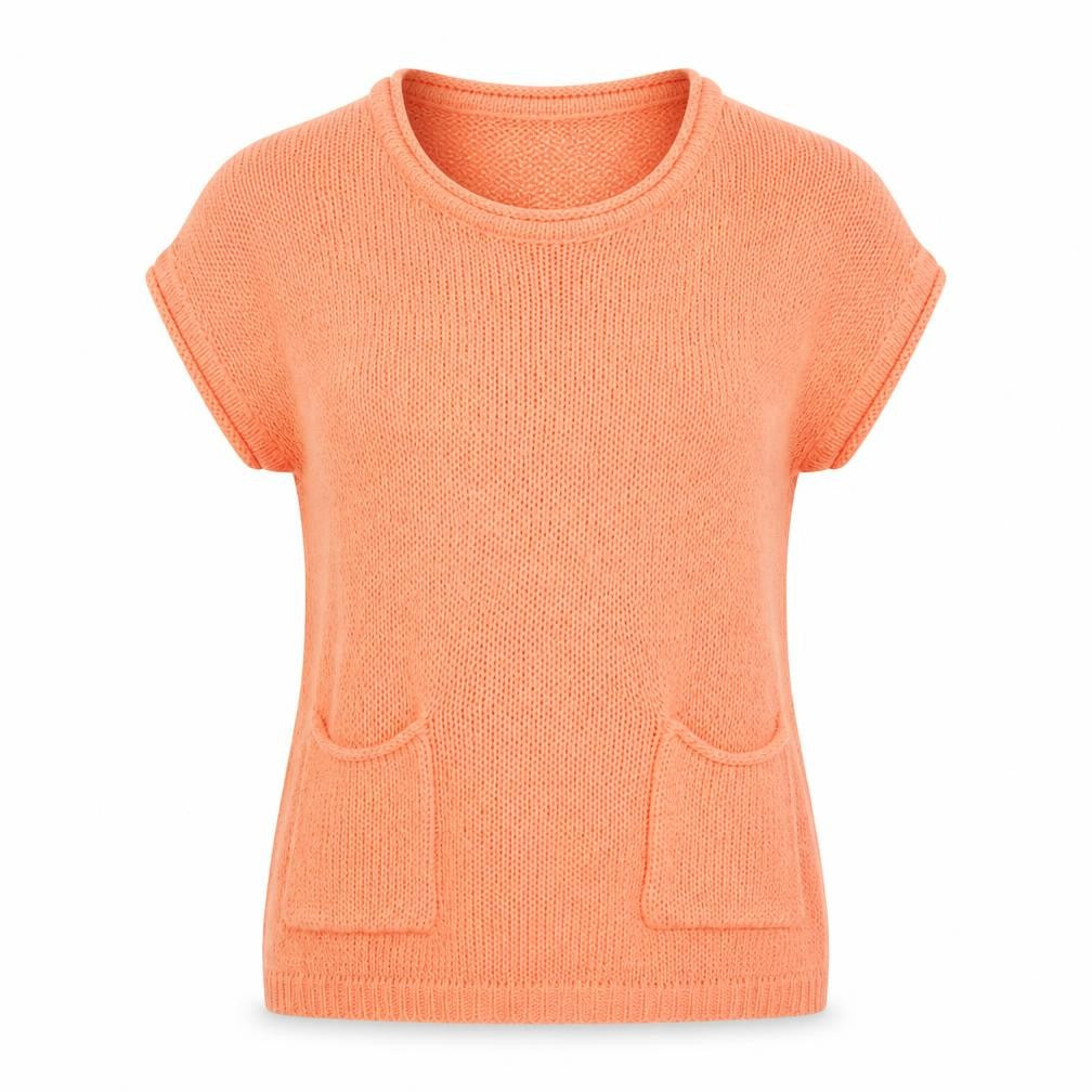Womens UK Size 8 Intuition Orange Basic T-Shirt