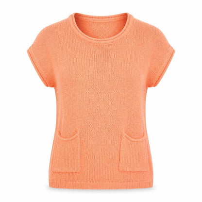 Womens UK Size 8 Intuition Orange Basic T-Shirt