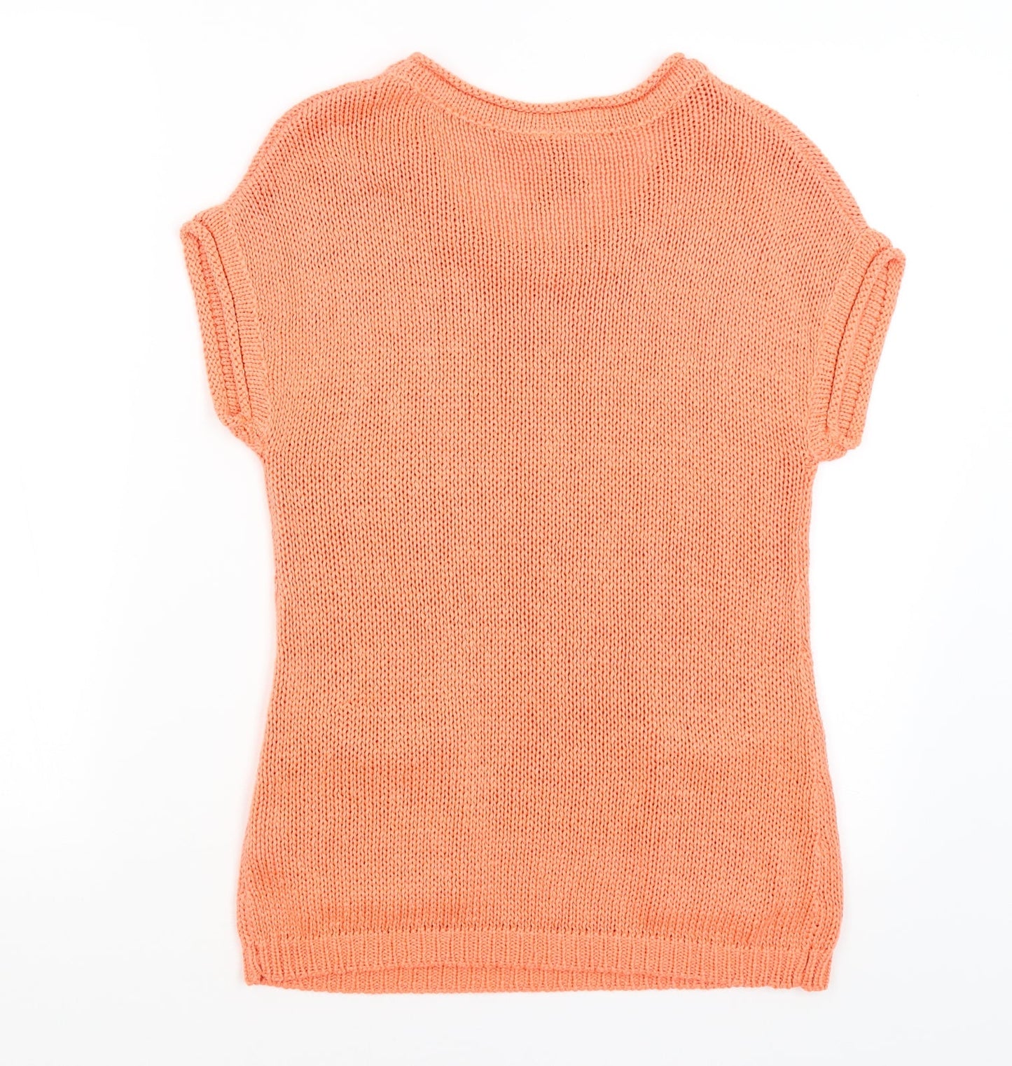 Womens UK Size 8 Intuition Orange Basic T-Shirt