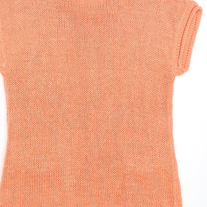 Womens UK Size 8 Intuition Orange Basic T-Shirt