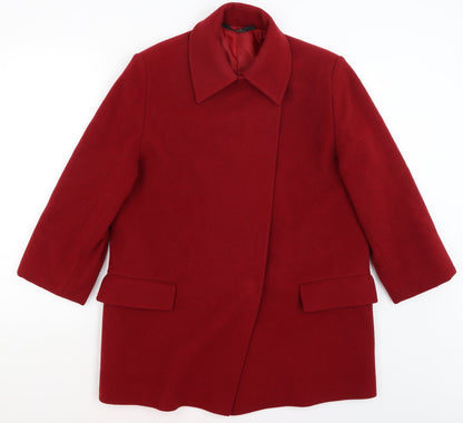 Womens UK Size 8 St Michael Red Overcoat