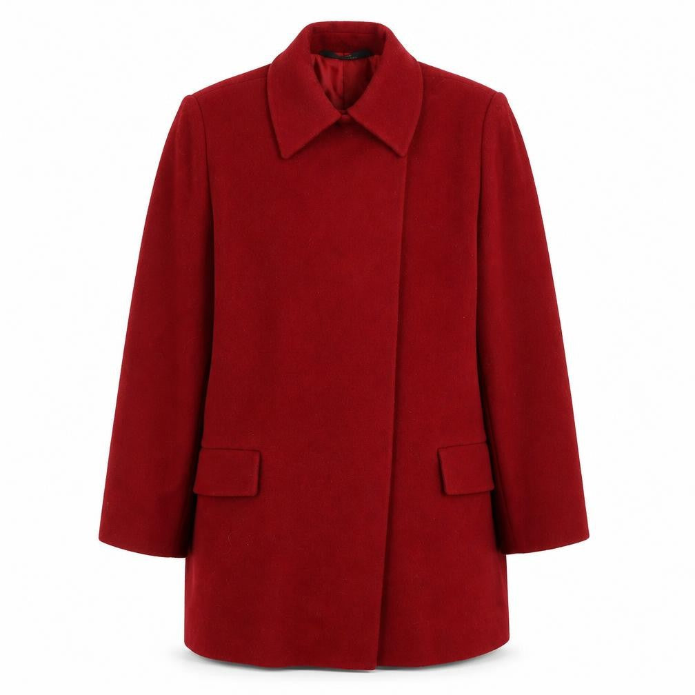 Womens UK Size 8 St Michael Red Overcoat