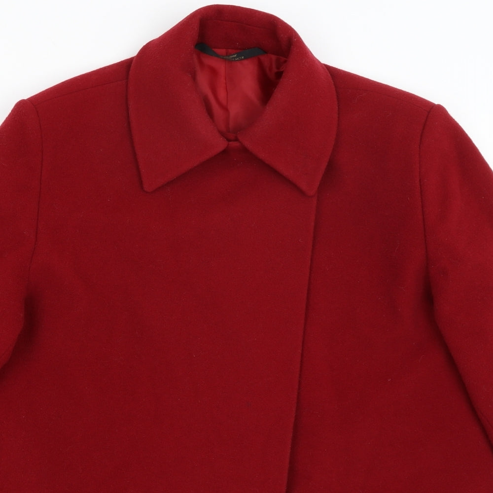 Womens UK Size 8 St Michael Red Overcoat
