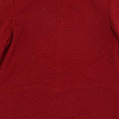 Womens UK Size 8 St Michael Red Overcoat