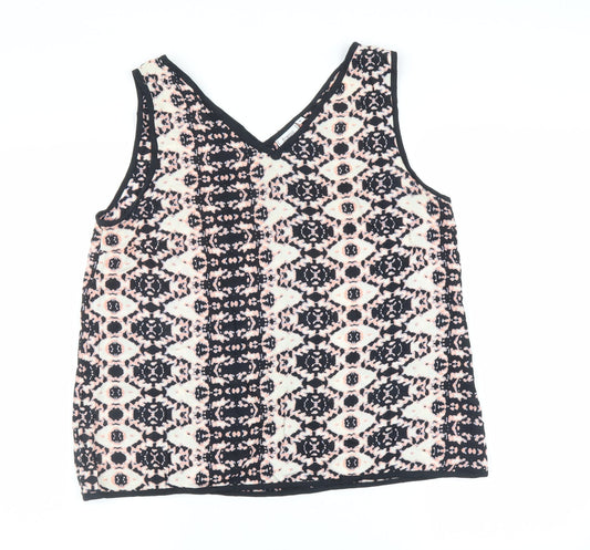 Fransa Womens Multicoloured Argyle/Diamond  Basic Tank Size M