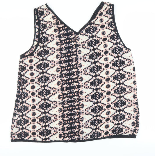 Fransa Womens Multicoloured Argyle/Diamond  Basic Tank Size M