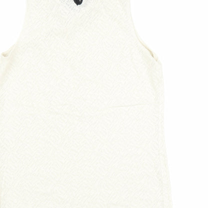 Womens UK Size 8 NEXT White Basic Tank