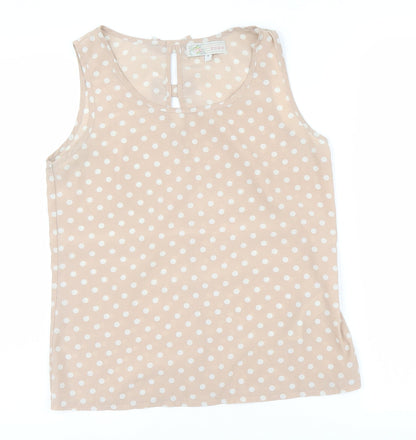 Cameo Rose Womens Pink Polka Dot  Basic Tank Size 8