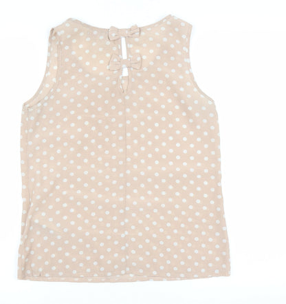 Cameo Rose Womens Pink Polka Dot  Basic Tank Size 8
