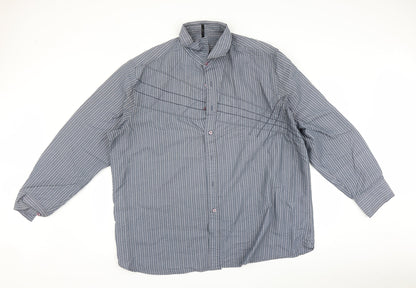 Mens UK Size 2XL BHS Blue  Button-Up Long Sleeve Casual Shirt