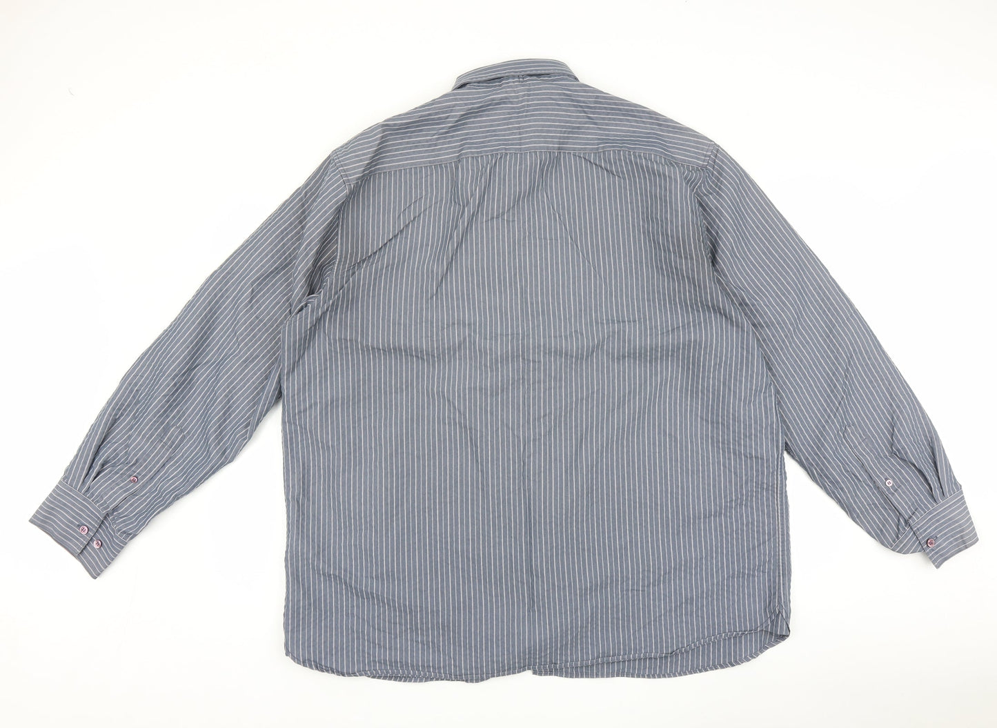 Mens UK Size 2XL BHS Blue  Button-Up Long Sleeve Casual Shirt