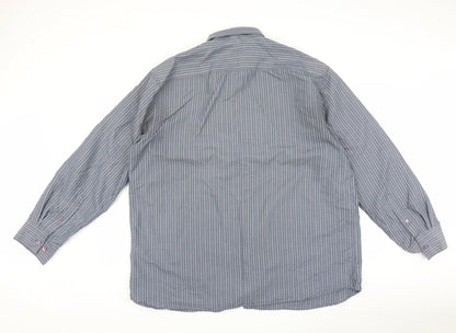 Mens UK Size 2XL BHS Blue  Button-Up Long Sleeve Casual Shirt