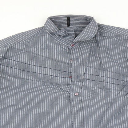 Mens UK Size 2XL BHS Blue  Button-Up Long Sleeve Casual Shirt