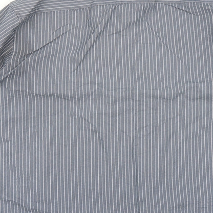 Mens UK Size 2XL BHS Blue  Button-Up Long Sleeve Casual Shirt