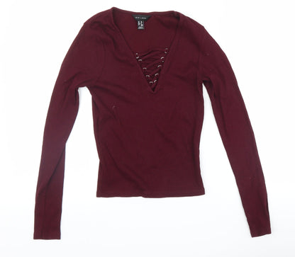 Womens UK Size 10 New Look Purple Pullover Jumper