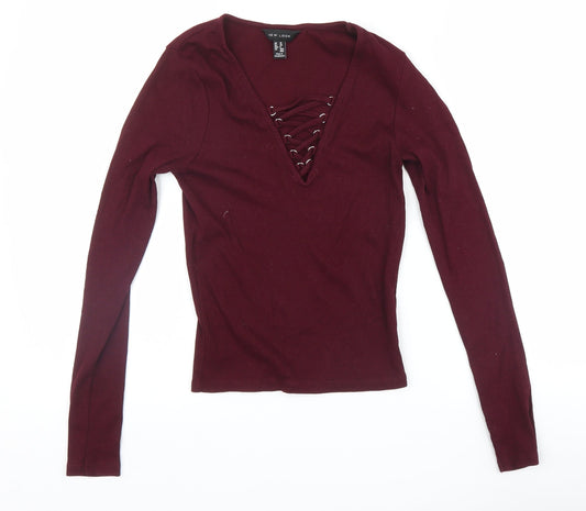 Womens UK Size 10 New Look Purple Pullover Jumper