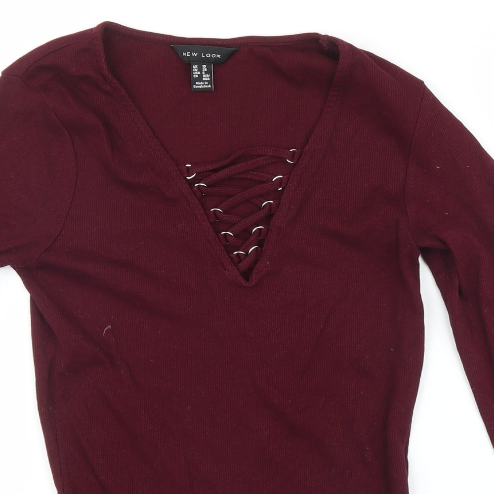 Womens UK Size 10 New Look Purple Pullover Jumper