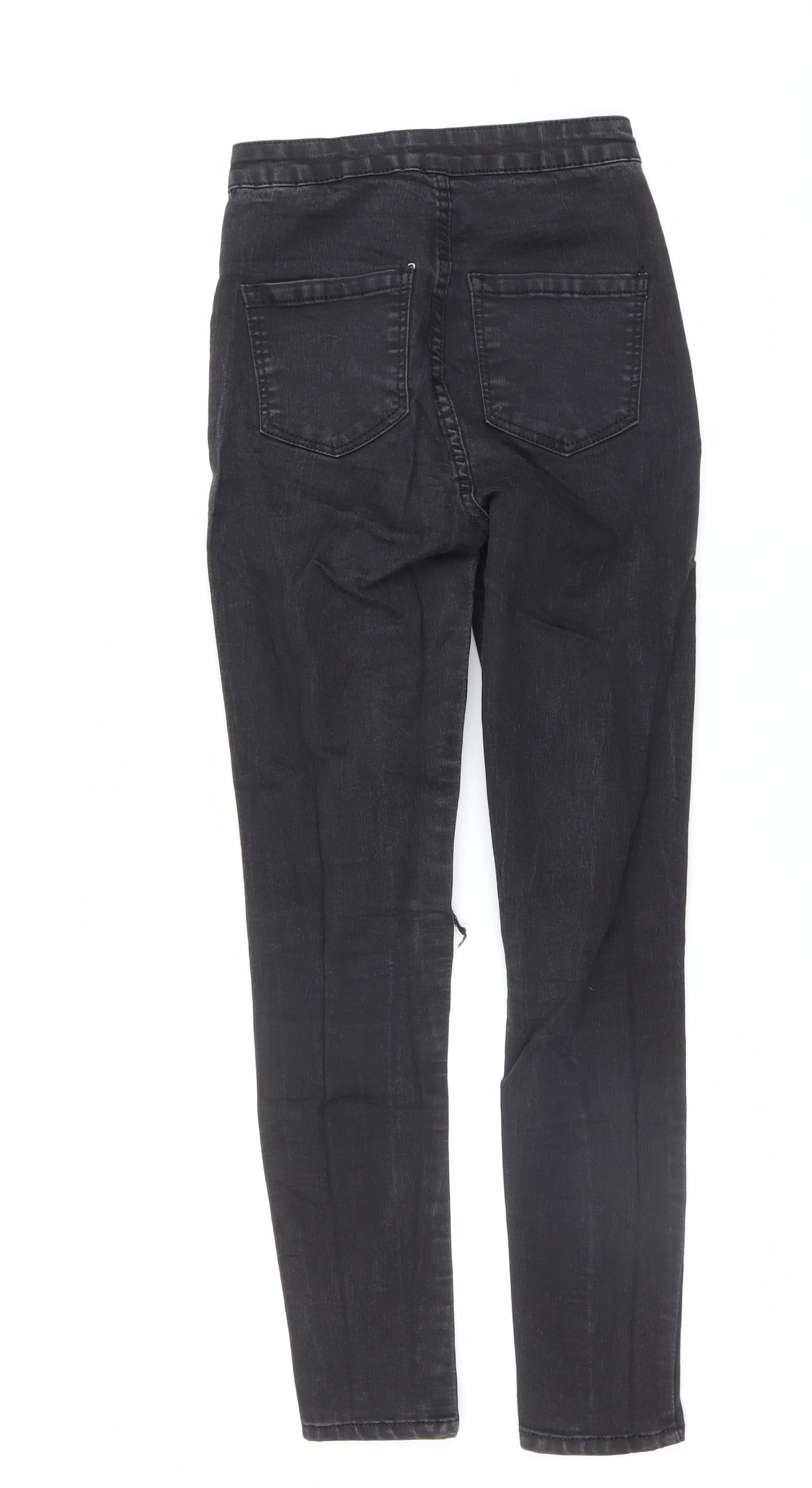 Womens UK Size 6 Momokrom Regular Fit Skinny Black Jeans